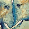 Elephant Love Painting painting by numbers