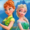 Frozen Elsa And Anna painting by numbers