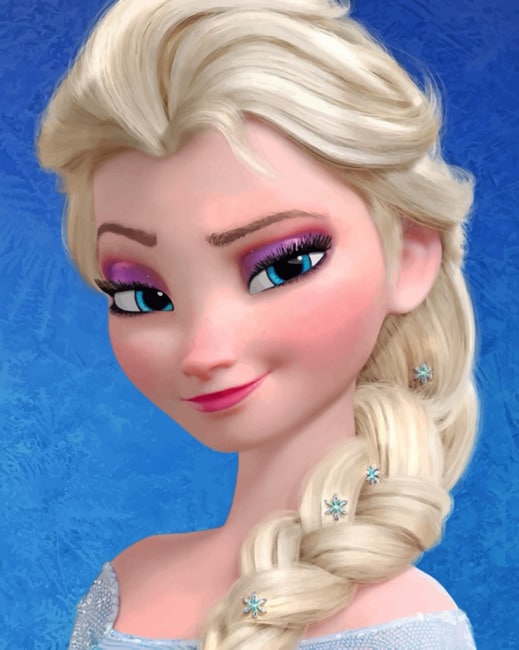 Princess Frozen Elsa painting by numbers