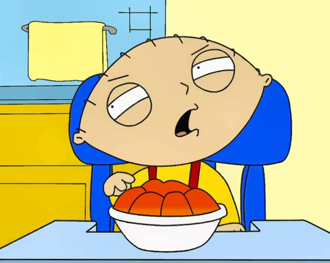 Stewie Griffin Eating paint by numbers