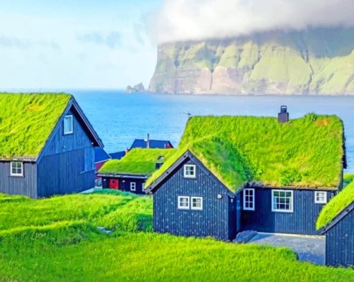 Faroe Islands Houses paint by numbers