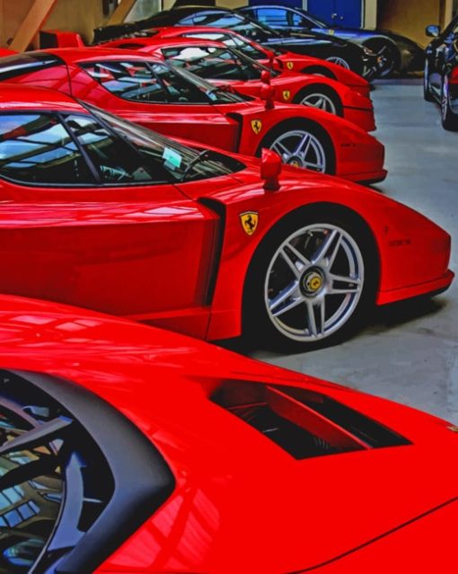 Ferrari Cars painting by numbers