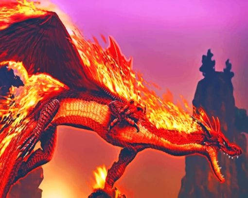 Fire Dragon painting by numbers