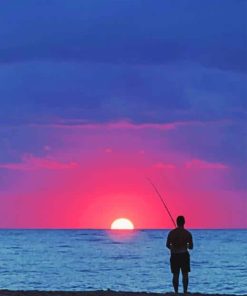 Fisherman At Sunset paint by numbers