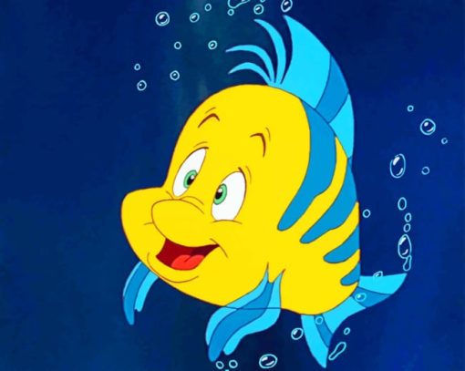 Flounder Fish Disney paint by numbers