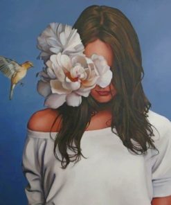 Girl With Amy Judd Flower painting by numbers