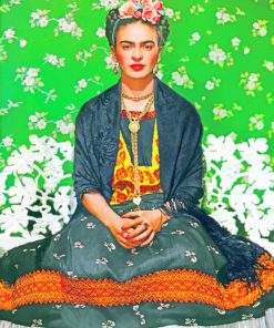 Frida Kahlo Tehuana Dress paint by numbers