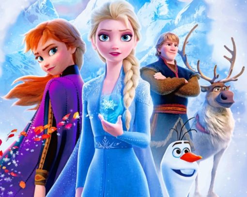 Poster Of Frozen Characters painting by numbers
