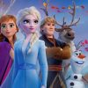 Frozen Movie Characters Gathered paint by numbers