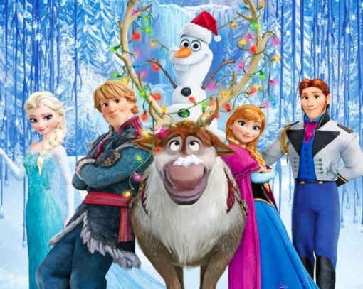 Frozen Christmas paint by numbers