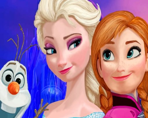Frozen Characters painting by numbers