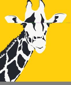 Giraffe Pop Art paint by numbers