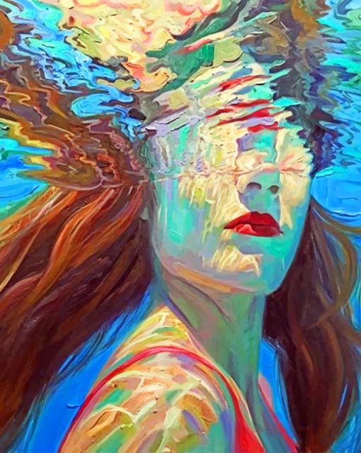 Girl Under Water painting by numbers