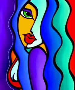 Girl With Long Hair Pop Art painting by numbers
