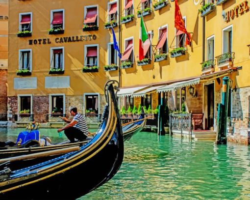 Italian Gondole Canals paint by numbers