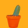 Green Cactus On Orange Pot painting by numbers