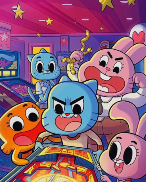 Gumball's Characters painting by numbers