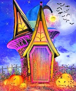 Halloween House paint by numbers