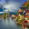 Hallstatt Village And Lake In Austria paint by numbers