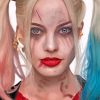 Harley Quinn With A Scar On The Face paint by numbers