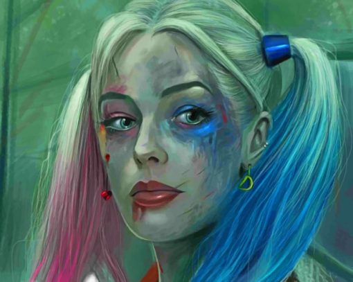 Harley Quinn Animated paint by numbers