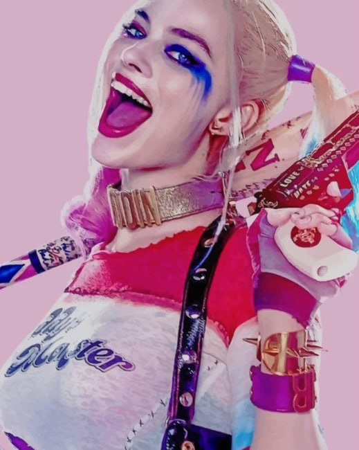 Crazy Harley Quinn Suicide Squad painting by numbers