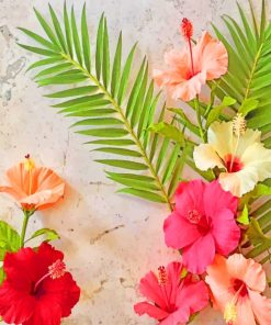 Hawaiian Flowers paint by numbers