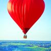 Heart Hot Air Balloon paint by numbers