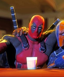 Deadpool Drinking paint by numbers