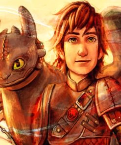 Hiccup And Toothless painting by numbers