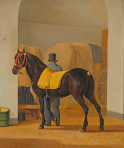 Drawing Of A Horse In The Barn paint by numbers