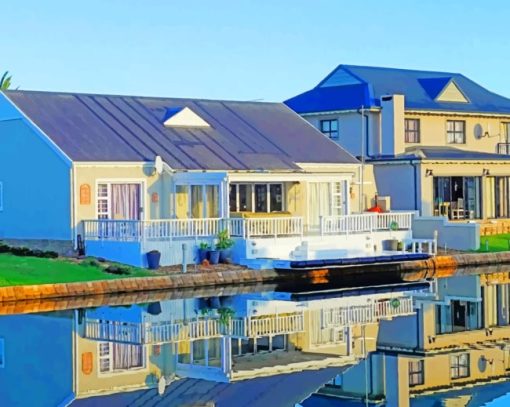 Reflection Of A House In The Water paint by numbers