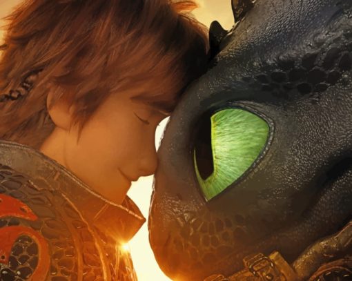 Hiccup And His Dragon paint by numbers