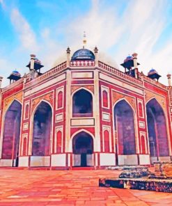 Humayuns Tomb Delhi India paint by numbers