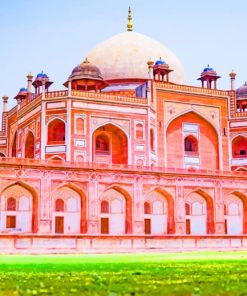 Humayuns Tomb Delhi paint by numbers