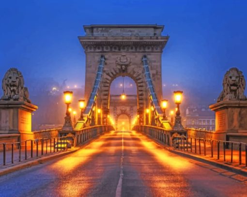 Bridge In Budapest Hungary paint by numbers