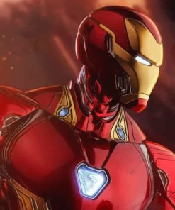 Iron Man Close Up paint by numbers