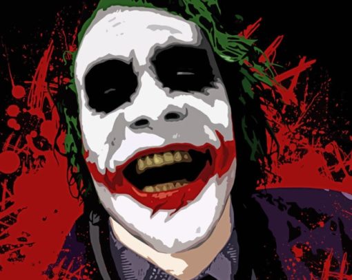 Joker Laughing paint by numbers