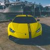 Yellow Lamborghini painting by numbers