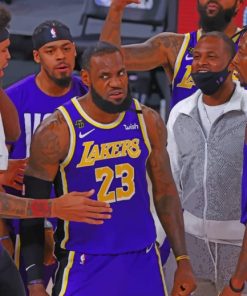 Lebron James Leads The Lakers paint by numbers