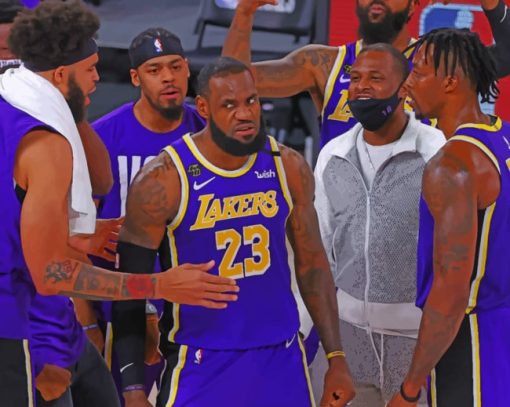 Lebron James Leads The Lakers paint by numbers
