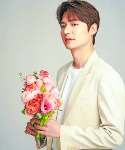 Lee Min Ho Holding Flowers paint by numbers
