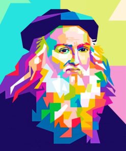 Leonardo Da Vinci Pop Art paint by numbers