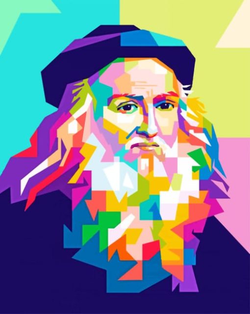Leonardo Da Vinci Pop Art paint by numbers