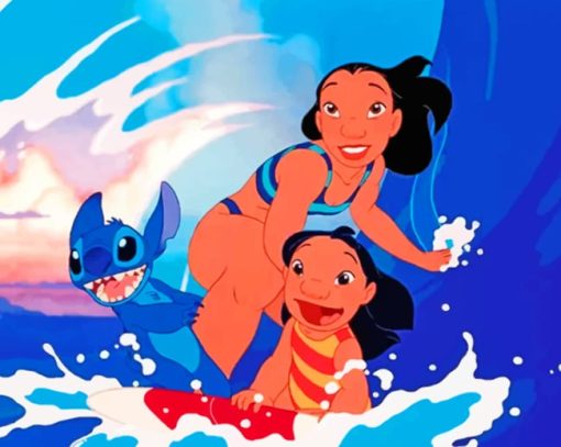 Lilo Stitch painting by numbers