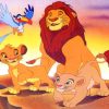The Lion King With His Cubs paint by numbers