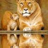 Lioness And Cub painting by numbers