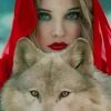 Little Red Riding Hood Portrait painting by numbers