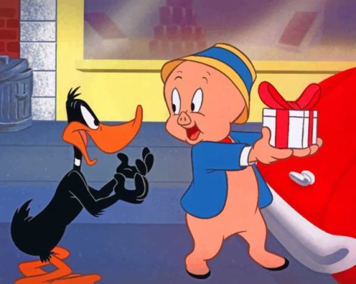 Daffy Duck And Porky Pig paint by numbers