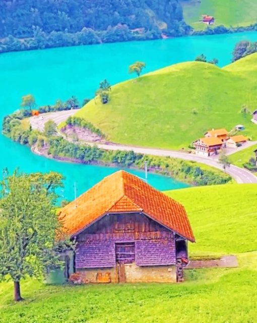 Lucerne Switzerland Nature paint by numbers